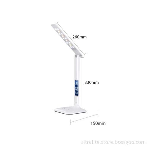 LED-Mul-Funktionstischlampe mit Kalender und Thermometer